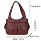 Damen-Tragetasche aus weichem Leder mit mehreren Taschen