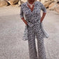 Bedrucktes Button-Down-Hemd und Hose im 2-teiligen Set