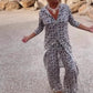 Bedrucktes Button-Down-Hemd und Hose im 2-teiligen Set