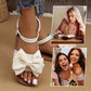 Flache Sandalen mit Schleife für Frauen