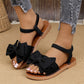Flache Sandalen mit Schleife für Frauen