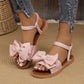 Flache Sandalen mit Schleife für Frauen