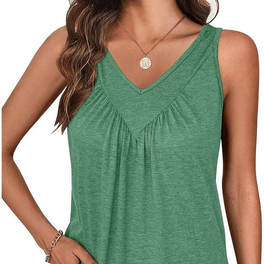 🍃Ärmelloses Tanktop mit V-Ausschnitt für Damen
