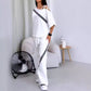 🎁 Hot Sale 49% OFF 🔥Damen gestreifte Kurzarm-Oberteile ＆ Hosen Zweiteiliges Set