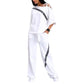 🎁 Hot Sale 49% OFF 🔥Damen gestreifte Kurzarm-Oberteile ＆ Hosen Zweiteiliges Set