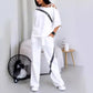 🎁 Hot Sale 49% OFF 🔥Damen gestreifte Kurzarm-Oberteile ＆ Hosen Zweiteiliges Set