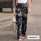 🌺Damenhose mit elastischem Bund aus Baumwolle und Leinen mit Aufdruck