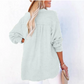 2025 Neue lässige Langarm-Mesh-Bluse mit Knopfverschluss für Damen