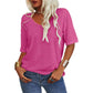 ⏳Begrenzte Zeit 50% Rabatt🔥Unifarbenes Damen-T-Shirt mit V-Ausschnitt