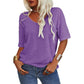 🔥Letzter Tag 63 % Rabatt🔥Einfarbiges Damen-T-Shirt mit V-Ausschnitt – 12 FARBEN