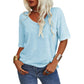 🔥Letzter Tag 63 % Rabatt🔥Einfarbiges Damen-T-Shirt mit V-Ausschnitt – 12 FARBEN