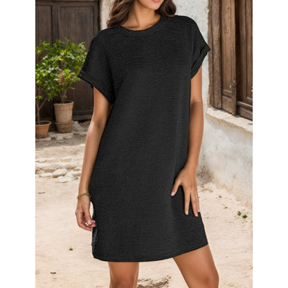 💎61% Rabatt 👗Damen lässiges Kleid mit Rollärmeln und Taschen 🌸Hergestellt aus weichem Mischgewebe, das sich auf der Haut so leicht anfühlt wie eine Wolke ☁️