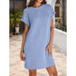 💎61% Rabatt 👗Damen lässiges Kleid mit Rollärmeln und Taschen 🌸Hergestellt aus weichem Mischgewebe, das sich auf der Haut so leicht anfühlt wie eine Wolke ☁️