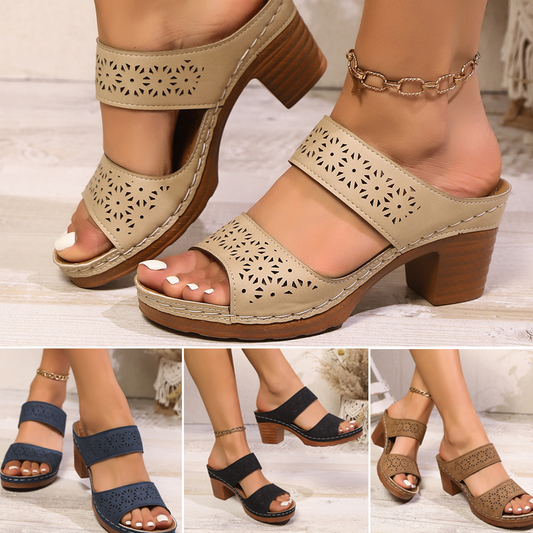 Bequeme Slip-on-Keilsandalen für Damen (50 % Rabatt)