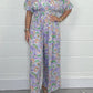 💥Kurzarm-Jumpsuit für Damen mit V-Ausschnitt und Blumenprint
