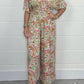 💥Kurzarm-Jumpsuit für Damen mit V-Ausschnitt und Blumenprint