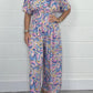 💥Kurzarm-Jumpsuit für Damen mit V-Ausschnitt und Blumenprint