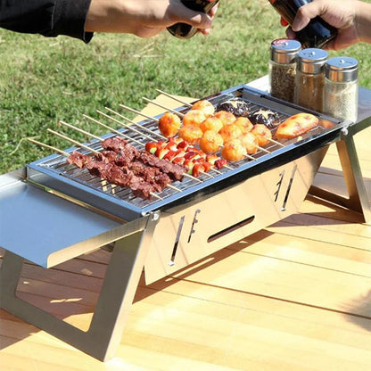 🔥Klappbarer Edelstahl-Grill für draußen💥