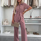 Button-Down-Jumpsuit mit Taillenband für Damen