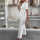 Button-Down-Jumpsuit mit Taillenband für Damen