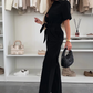 Button-Down-Jumpsuit mit Taillenband für Damen