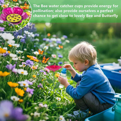 🌺Tränke für Bienen und Schmetterlinge mit Blumenmuster