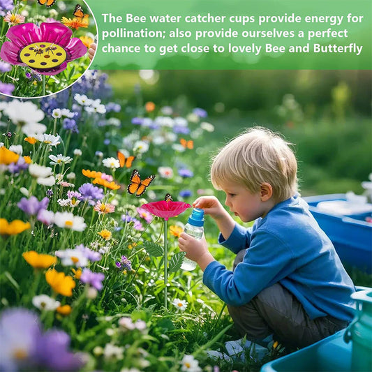 🌺Tränke für Bienen und Schmetterlinge mit Blumenmuster