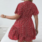 🌺Lässiges Damenkleid mit V-Ausschnitt und Print