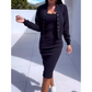 💎 60% RABATT – NUR FÜR KURZE ZEIT! 💎 Set aus figurbetontem Spaghettiträger-Kleid & Kurzjacke – 5 Farben, S–3XL, Stretch-Glamour ohne Kompromisse 🌸👗