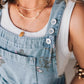 🌸Modischer Denim-Overall mit Blumendruck im Vintage-Look