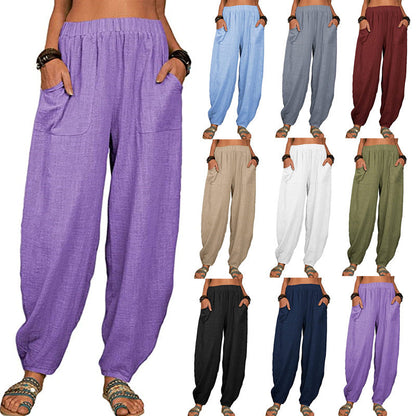 ✨ HALF PRICE 😍 Weite Damenhose aus Leinen & Baumwolle 🌿 super angenehm, leicht & optisch schlank machend 💫