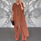 💃Damen-Set aus asymmetrischem Oberteil und lockerer Hose
