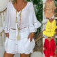 Women's Casual Hollow Out V-Ausschnitt Kleid