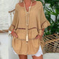 Women's Casual Hollow Out V-Ausschnitt Kleid