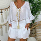 Women's Casual Hollow Out V-Ausschnitt Kleid