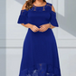 ✨Sommerschlussverkauf – 50 % Rabatt✨💃Elegantes Damenkleid mit freien Schultern und Spitzenbesatz am Saum
