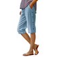 Women's Casual Loose Baumwolle Leinen Atmungsaktive Capri-Hosen