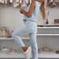 🥰Elegantes ärmelloses Oberteil- und Hosenset für Damen