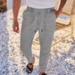 👖 Herren lockere Freizeithose mit Kordelzug – verstellbarer Bund, praktische Schrägtaschen, lässiger Stil. ✨