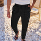 👖 Herren lockere Freizeithose mit Kordelzug – verstellbarer Bund, praktische Schrägtaschen, lässiger Stil. ✨