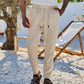 👖 Herren lockere Freizeithose mit Kordelzug – verstellbarer Bund, praktische Schrägtaschen, lässiger Stil. ✨
