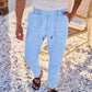 👖 Herren lockere Freizeithose mit Kordelzug – verstellbarer Bund, praktische Schrägtaschen, lässiger Stil. ✨