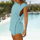 🏖️Sommerliches Damen-Outfit🔥2-teiliges Set aus ärmelloser Strickbluse und Shorts