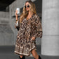 🐆✨ 55% RABATT AUF DAS PRINT-KLEID! V-Ausschnitt & lange Ärmel für selbstbewusste Eleganz – Bis 5XL 👗