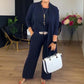 ⏳Zeitlich begrenztes Sonderangebot⏰Elegantes 3-teiliges Set aus Longline-Cardigan, Top und Hose💞