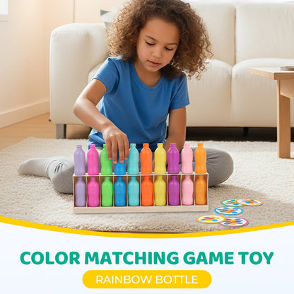 Spielset „Regenbogen-Flaschen-Farbzuordnungsspiel“