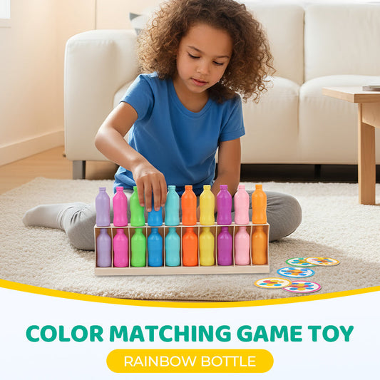 Spielset „Regenbogen-Flaschen-Farbzuordnungsspiel“
