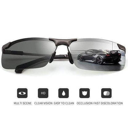 2026 Photochrome Sonnenbrille mit entspiegelten polarisierten Gläsern (50 % Rabatt) 😎