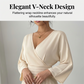 Heiße Sonderangebote – Eleganter Jumpsuit mit V-Ausschnitt, Plissee und weitem Bein