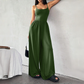 Jumpsuit mit Spaghettiträgern, weitem Bein und Taschen